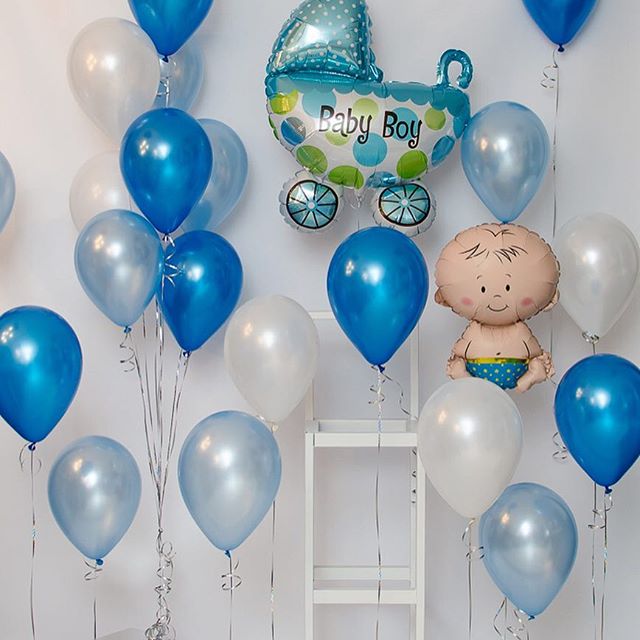 Фольгированный шар "Малыш мальчик", Голубой, 71 см